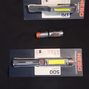 Nebo Flasglights Set Of 3 Gray and Orange LED Flashlight Set